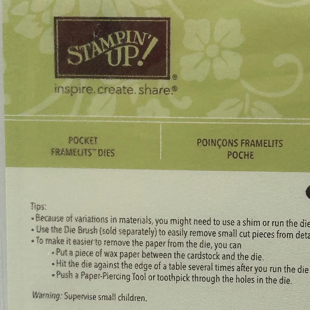 Stampin Up Pocketful of Sunshine Stamp Set 143719 & Pocket Framelits Dies 143750